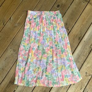 80s/90s vintage pleated midi skirt